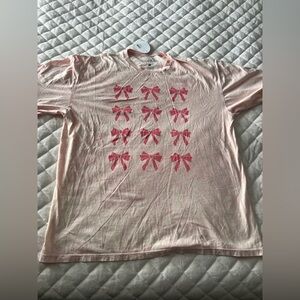 Pink Bow women’s  T-Shirt 2x